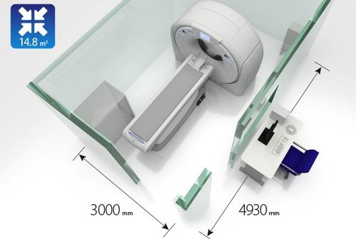 Installationsfläche und Abmaße des Aquilion Prime SP