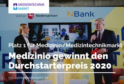 Medizinio gewinnt den Durchstarterpreis 2020