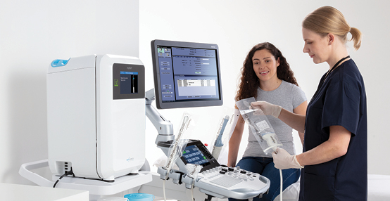 Nanosonics trophon2 neben Ultraschallgerät